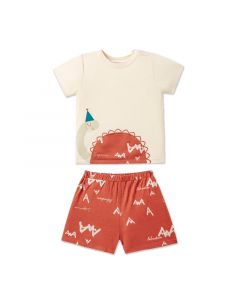 Bộ cộc tay La Pomme tiệc sinh nhật b&eacute; khủng long