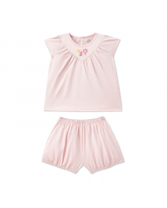 Bộ cộc tay La Pomme hoa nhỏ h&aacute;t ca