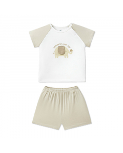 Bộ cộc tay La Pomme voi con th&acirc;n thiện