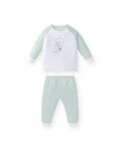 Bộ dài tay La Pomme raglan bé con tò mò