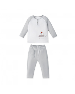 Bộ dài tay La Pomme tay áo raglan ô tô bí bo