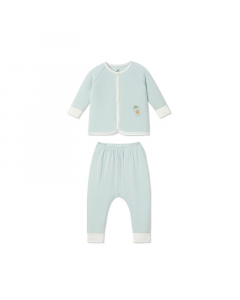 Bộ dài tay cúc thẳng La Pomme bé cún lông mềm