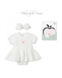 Body cộc tay kèm băng đô La Pomme Deluxe bông hoa của mẹ