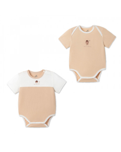 Set 2 Body chip cộc tay La Pomme cắm trại cùng gấu nâu
