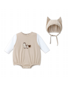 Body thời trang kèm mũ La Pomme ngựa gỗ tinh nghịch