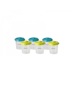 Bộ 6 hộp chia thức ăn 60-120ml Béaba Blue Neon