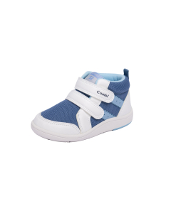 Giày cao cổ Combi S-Go đế định hình chống bàn chân bẹt 24AW03 màu xanh trắng