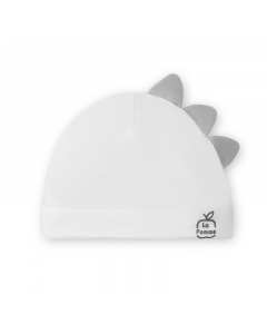 Mũ sơ sinh La Pomme gia đ&igrave;nh khủng long - Trắng