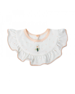 Yếm La Pomme chấm bi hoa điệu đ&agrave; - Trắng