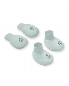 Set bao tay bao ch&acirc;n La Pomme b&eacute; c&uacute;n l&ocirc;ng mềm - Xanh nhạt