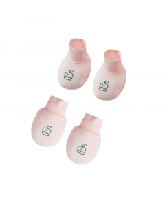 Set bao tay bao chân La Pomme hoa thơm của mẹ - Hồng