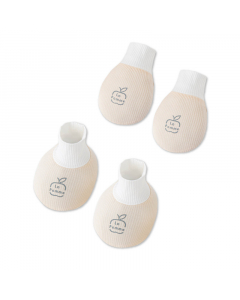 Set bao tay bao ch&acirc;n La Pomme gia đ&igrave;nh y&ecirc;u thương - Trắng Be