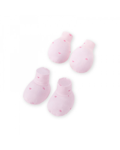 Set bao tay bao chân La Pomme trái tim nhỏ ngộ nghĩnh - Hồng