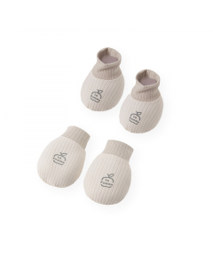 Set bao tay bao chân La Pomme chú sóc và quả sồi - Be Nâu