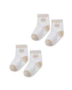 Set 02 đôi tất La Pomme gấu nhỏ đáng yêu