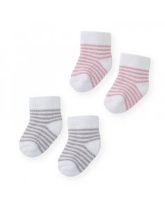 Set 02 đôi tất La Pomme họa tiết kẻ thanh lịch