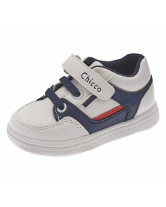 Gi&agrave;y tập đi trẻ em Chicco Guscio m&agrave;u trắng xanh