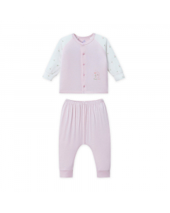 Bộ dài tay cúc thẳng La Pomme mềm mịn đón con yêu