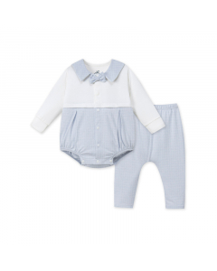Set body chip dài tay kèm quần La Pomme phối cổ thanh lịch
