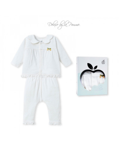 Bộ dài tay cúc thẳng La Pomme bé điệu đà