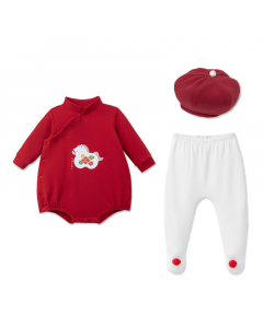 Body chip dài tay kèm quần và mũ La Pomme ngựa nhỏ may mắn