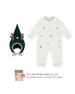 Body dài tay kèm mũ La Pomme tuần lộc ngộ nghĩnh