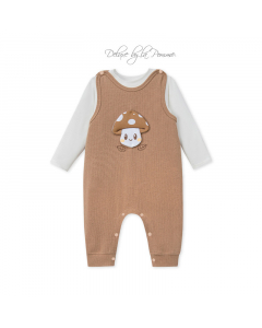 Set bộ yếm rời kèm áo dài tay La Pomme khu rừng vui nhộn
