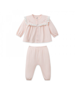 Bộ dài tay cúc giữa La Pomme vườn hoa mộng mơ