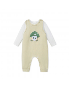 Set bộ yếm rời kèm áo dài tay La Pomme khu rừng vui nhộn