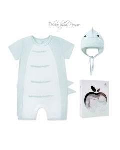 Set body cộc tay La Pomme kèm mũ khủng long bé con