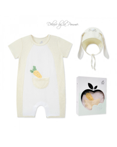 Set body cộc tay La Pomme kèm mũ thỏ con ngộ nghĩnh