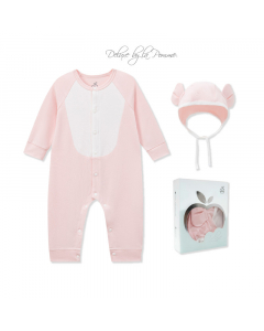 Set body dài tay kèm mũ La Pomme voi con tinh nghịch