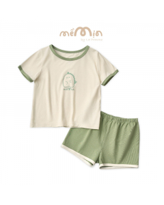 Bộ cộc tay La Pomme họa tiết sinh động - 6M Vàng