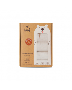 K001 Set 5 khăn sữa sợi tre lụa La Pomme - 30x30cm Hươu Nâu