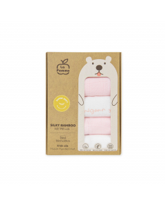K001 - Set 5 Khăn sữa sợi tre lụa La Pomme phối màu (30x30cm) Ngoan yêu của mẹ