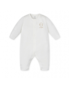 Body Dài Tay La Pomme Puppy - Newborn Trắng