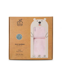 K002 Set 2 khăn sữa sợi tre lụa La Pomme - 75x75cm Hươu Hồng