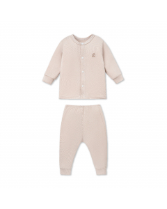 Bộ dài tay La Pomme cúc thẳng mềm mịn - Newborn Be