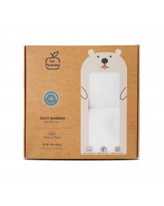 K002 Set 2 Khăn đa năng sợi tre lụa (75x75cm) La Pomme Trắng