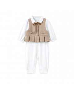 Set body dài tay kèm gile La Pomme bèo nhún xinh xắn - Be